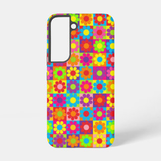 Pop Flower Power Squares Samsung Galaxy S22 Case