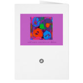 Pop Flowers Card lavender (Back)