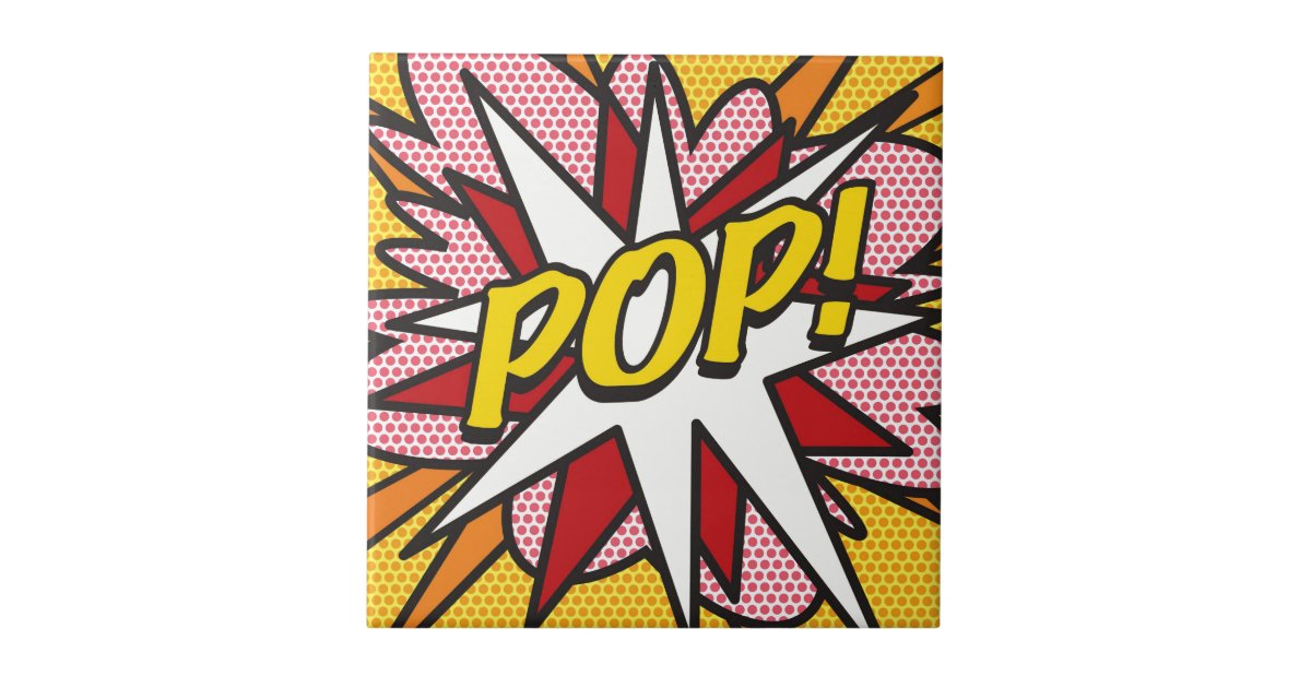 POP Fun Retro Comic Book Pop Art Ceramic Tile Zazzle