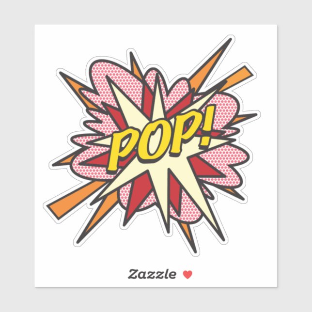 POP Fun Retro Comic Book Pop Art Sticker (Sheet)