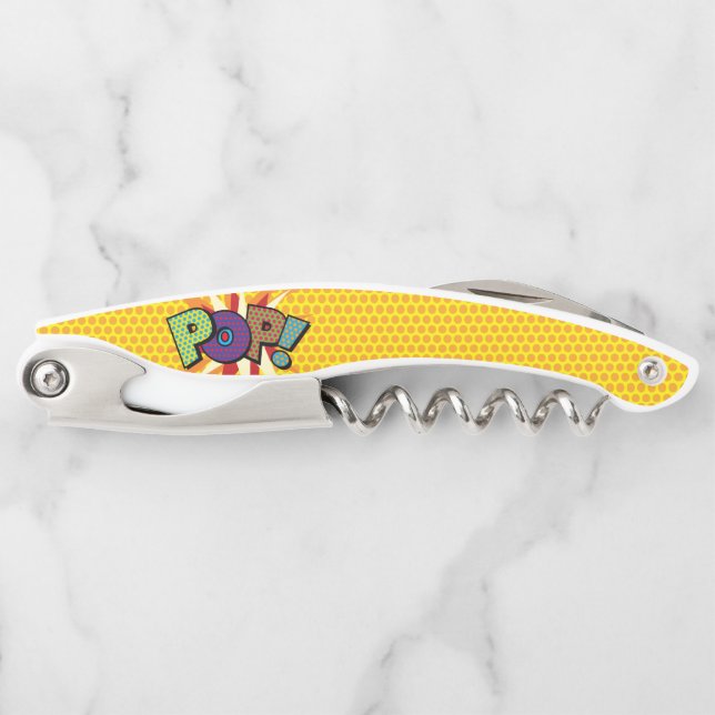 POP Fun Retro Comic Book Pop Art Waiter's Corkscrew (Front)