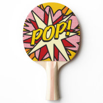 POP Fun Retro Comic Book Superhero Modern Ping Pong Paddle POP Fun Retro Comic Book Superhero Modern Ping Pong Paddle