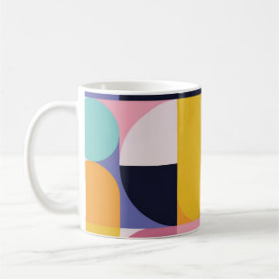 Pop Geometry Retro Mug – Colorful Mid-Century