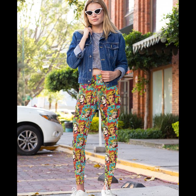 Pop Girl Art Comic Leggings 1 - Fun (Creator Uploaded)