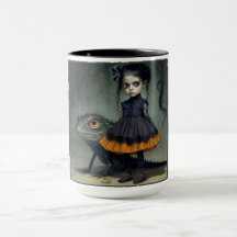 Pop Goth Girl Big Eyes Mug