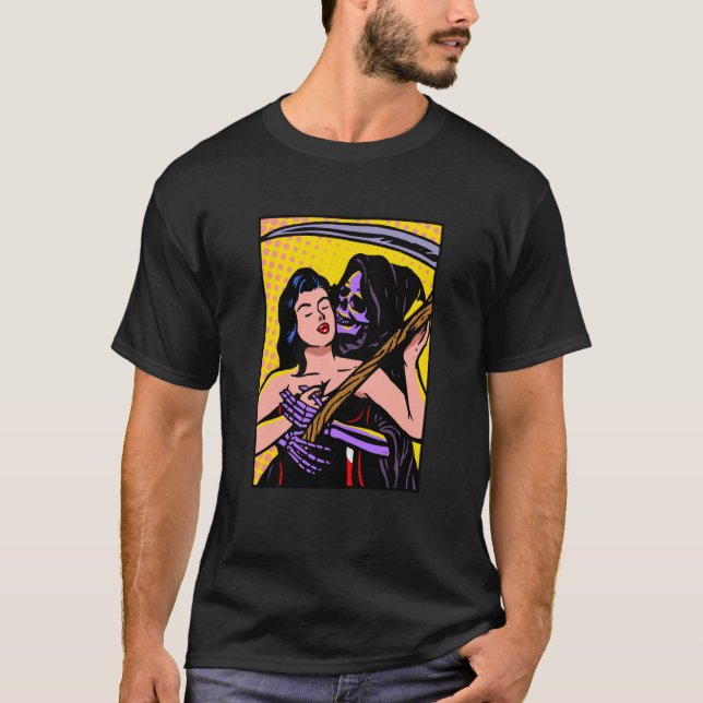 Pop Grim Reaper Death Soul Collector Scythe Hallow T-Shirt (Front)