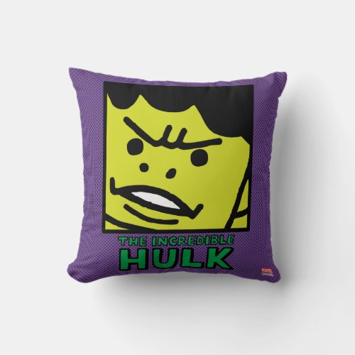 Pop Hulk Block with Logo Throw Pillow