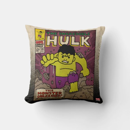 Pop Hulk Comic Cover 105 Throw Pillow