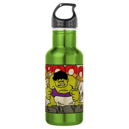 Pop Hulk Comic Strip Water Bottle