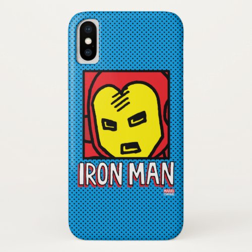 Pop Iron Man Character Block with Logo iPhone X Case