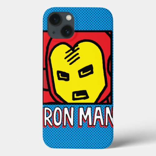 Pop Iron Man Character Block with Logo iPhone 13 Case