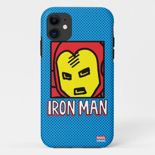 Pop Iron Man Character Block with Logo iPhone 11 Case