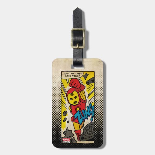 Pop Iron Man Comic Strip Luggage Tag