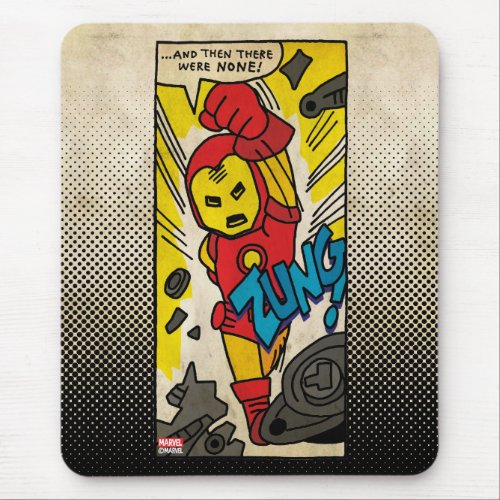 Pop Iron Man Comic Strip Mouse Pad