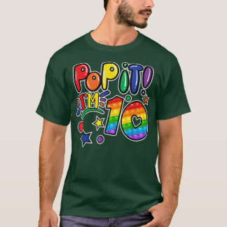 Pop It 10th Birthday Girls Boys 10 Years Old Fidge T-Shirt