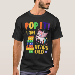 Pop It 4Th Birthday Toddler Girls Boys 4 Years Old T-Shirt