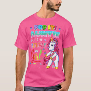 Pop It Auntie of the Birthday Girl Fidget Family M T-Shirt