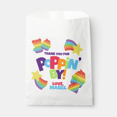 Pop It  Birthday Favor Bag