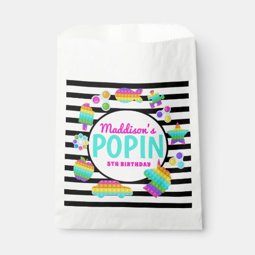 Pop It Birthday Invitation Pop Fidget Invitation Favor Bag