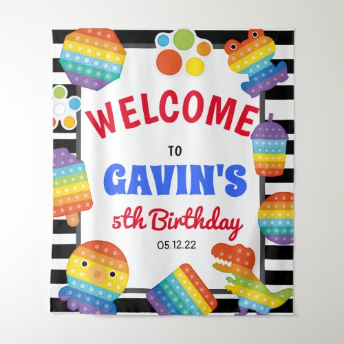 Pop It Birthday Invitation Pop Fidget Welcome Sig Tapestry