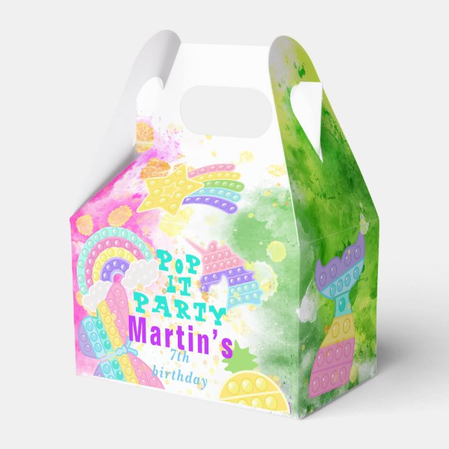 Pop It Birthday party 🥳     Favor Boxes (Front Side)