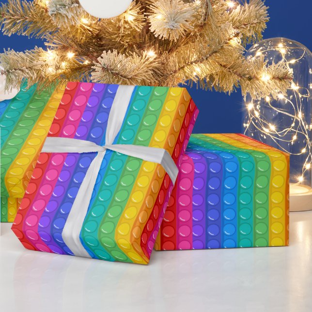 Pop It Boy Birthday Colorful  Wrapping Paper (Holidays)