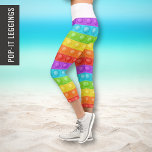 Pop-it colorful Active Sport Stretch Pilates Yoga Capri Leggings<br><div class="desc">Colorful POP IT elegant pilates,  stretch,  yoga capri Leggings.
Do you have specific personal design wishes? Feel free to contact me blackflyoleg@gmail.com</div>