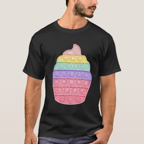 Pop It Colorful Cupcake T_Shirt