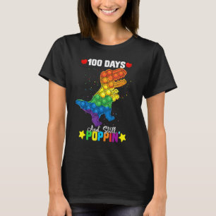 Pop It Dinosaur Fidget Toy 100 Days School And Sti T-Shirt