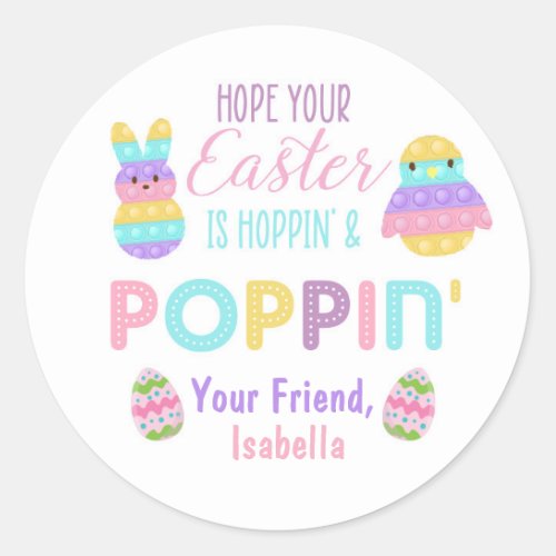 Pop It Easter Treat Tag Label