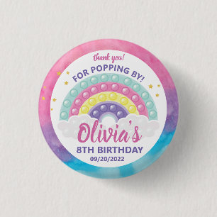 Pop It Fidget Birthday Party Button