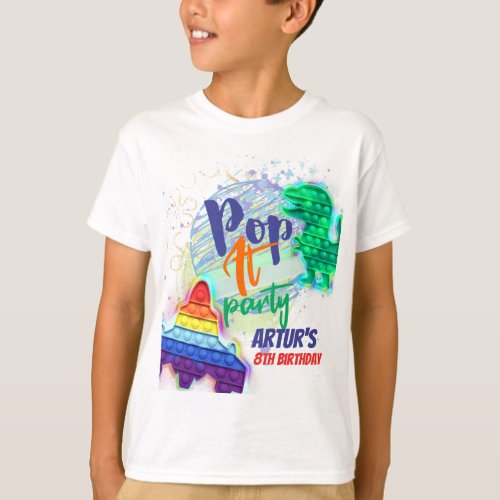 Pop it Fidget Birthday  T_Shirt