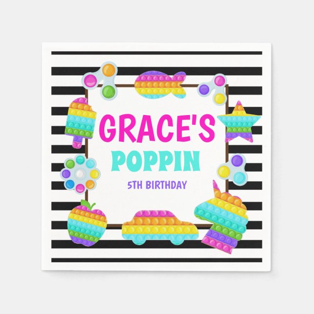 Pop it Fidget Napkin (Front)