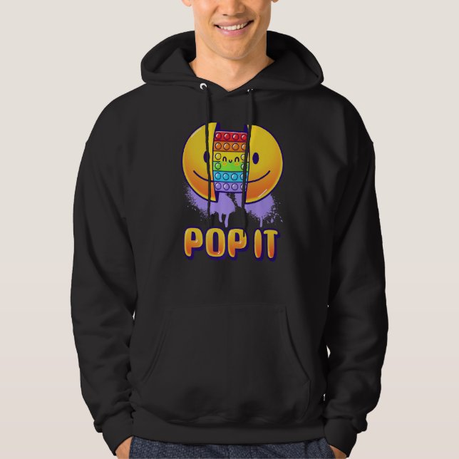 Pop It Fidget Popping Toy's Fidget Bubble Popper Hoodie (Front)