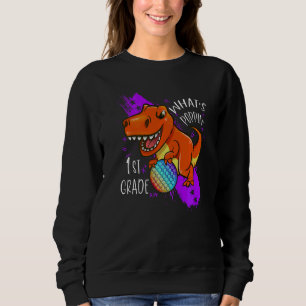 Pop It Fidget Toy Dinosaur Rex Back To School 1st Sweatshirt