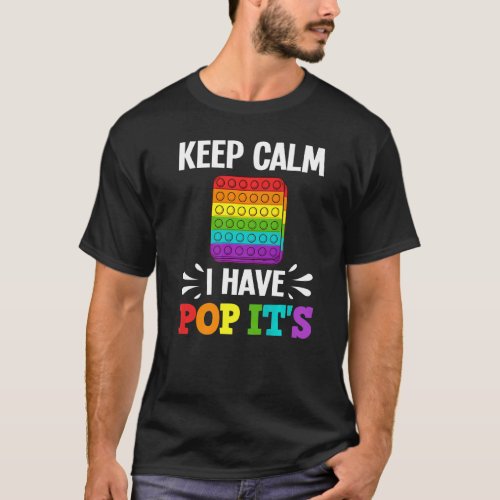 Pop It Fidget Toy Game Funny Stress Bubble  2 T_Shirt