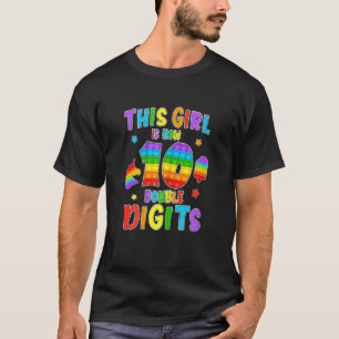 Pop It Girl Is Now 10 Double Digits 10th Birthday  T-Shirt