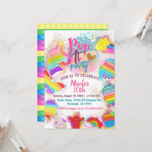 Pop it Invitation