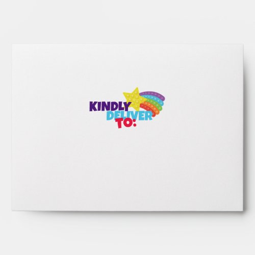 Pop It  Invitation Birthday Envelope