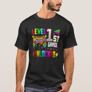 Pop It Level 1st Grade Unlocked Video Games Back T T-Shirt