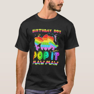 Pop It Mawmaw Of The Birthday Boy Pop It Shark Din T-Shirt