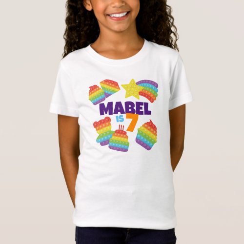 Pop It  Rainbow Birthday T_Shirt