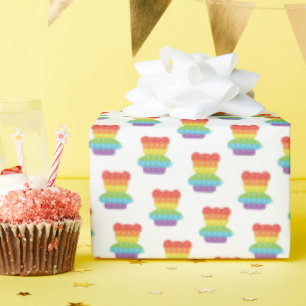 Pop It! Rainbow Birthday Wrapping Paper