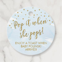 POP IT TAGS, BOY CHAMPAGNE FAVOR TAGS