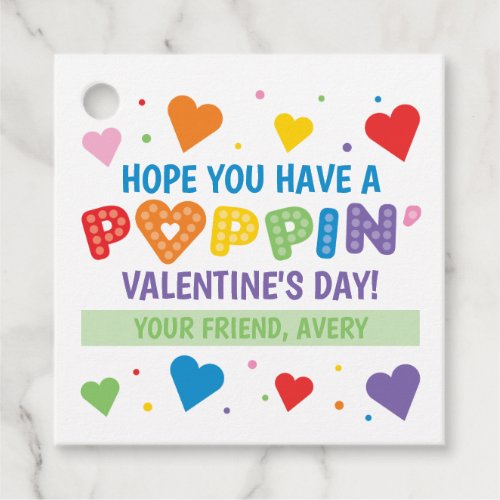Pop It Valentines Day Tag Card for Kids