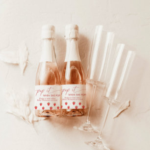 Pop It When She Pops Baby Shower Favor Sparkling Wine Label