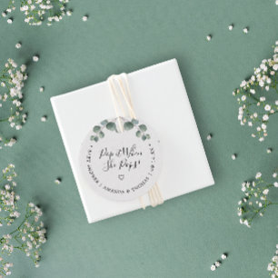 Pop it When She Pops Elegant Eucalyptus Baby Showe Favor Tags