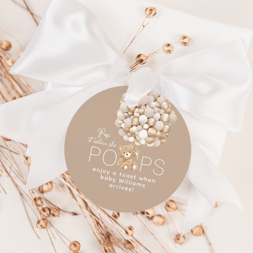 Pop it When She Pops Gender Neutral Baby Shower Favor Tags