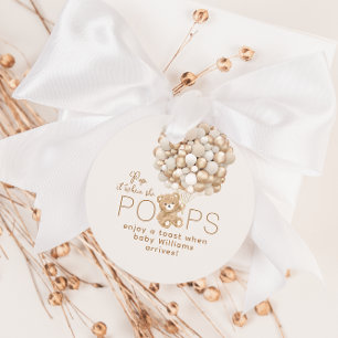 Pop it When She Pops Gender Neutral Baby Shower Favor Tags