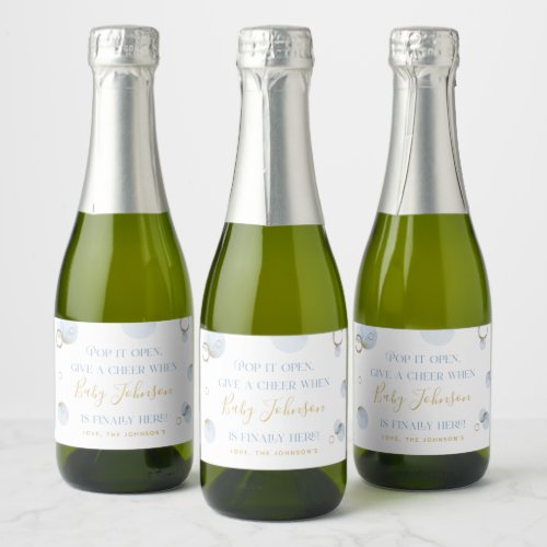  Pop It When She Pops Mini Sparkling Wine Bottle L Sparkling Wine Label